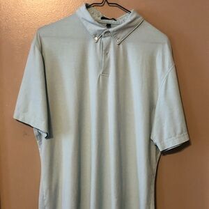 Peter Millar Mens Crown Crafted Stretch Golf Polo Size L Pale Blue